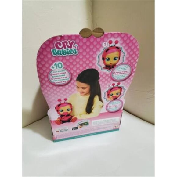 Cry Babies Lady Bug Baby Doll Cries Real Tears Realistic Baby Sounds - Picture 5 of 6